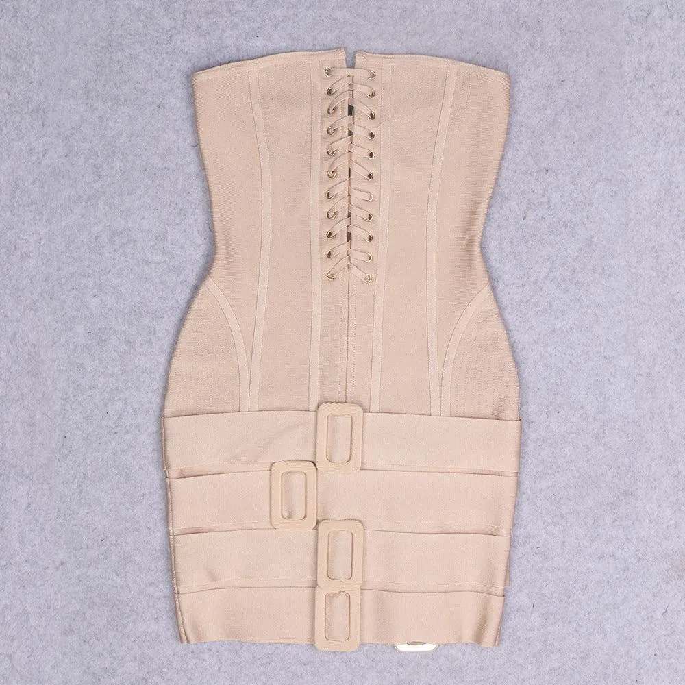 American tube top strap hip bandage dress