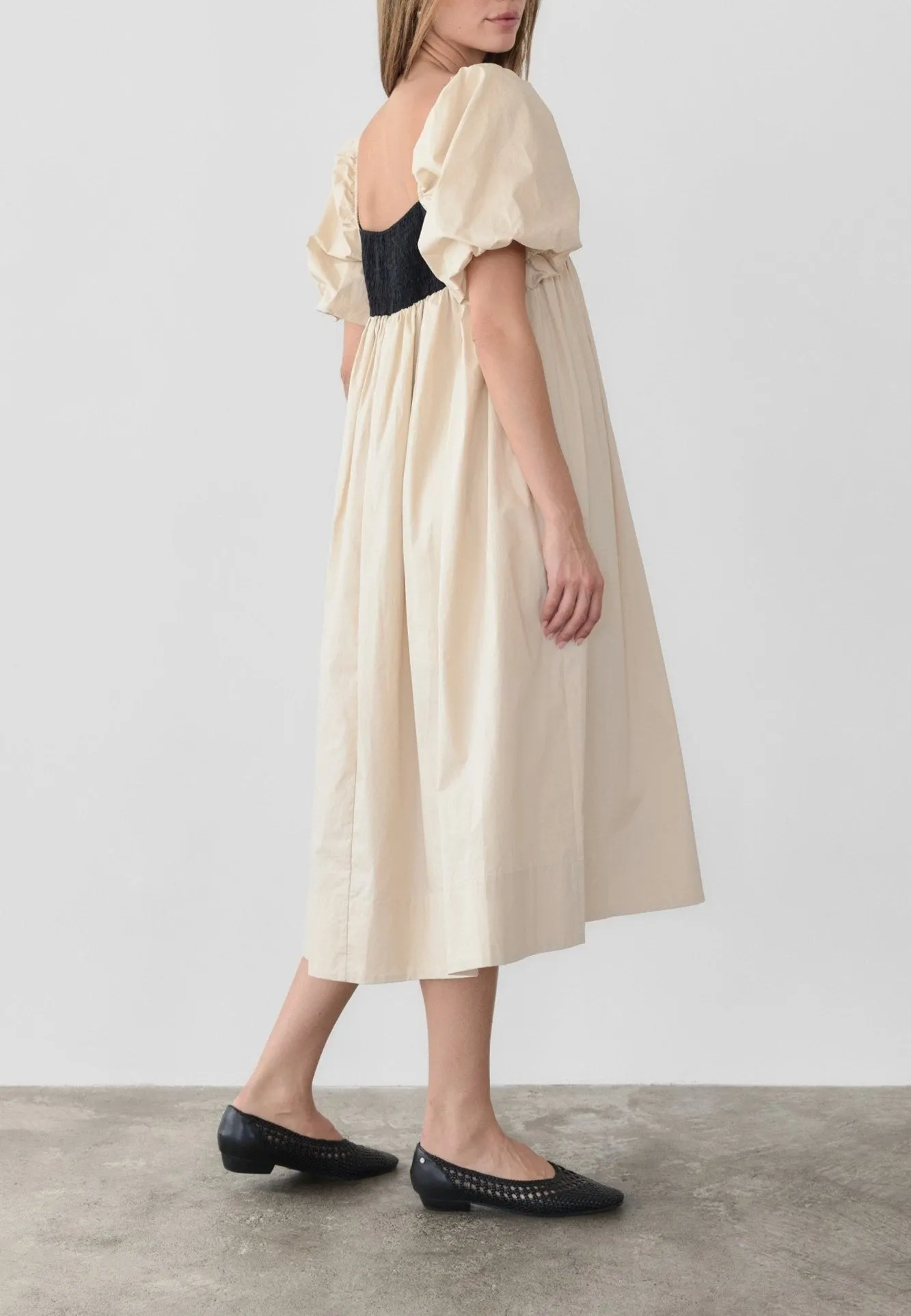 Amias Dress in Beige