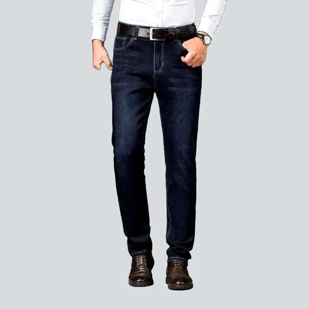 Business casual stretchy men's jeans