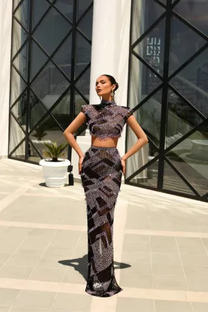 Jaylin Elegant 2-Piece Set  Evening Dress