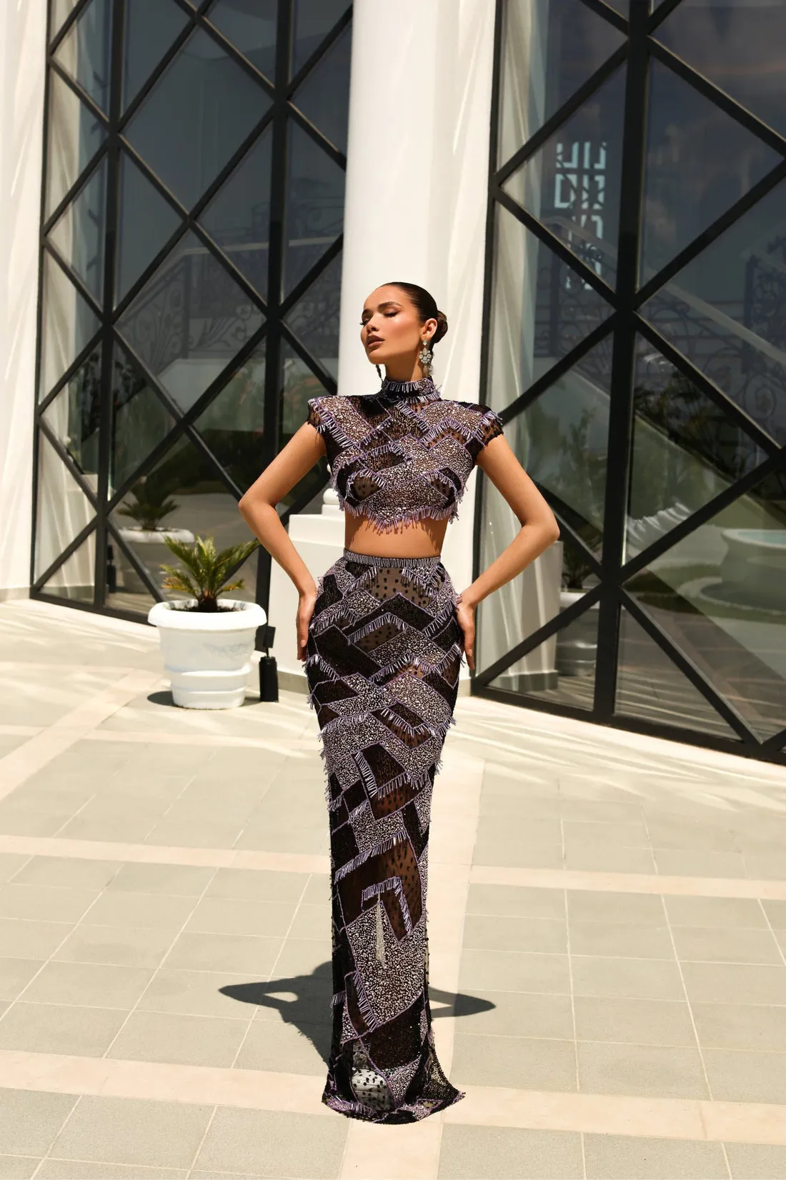 Jaylin Elegant 2-Piece Set  Evening Dress