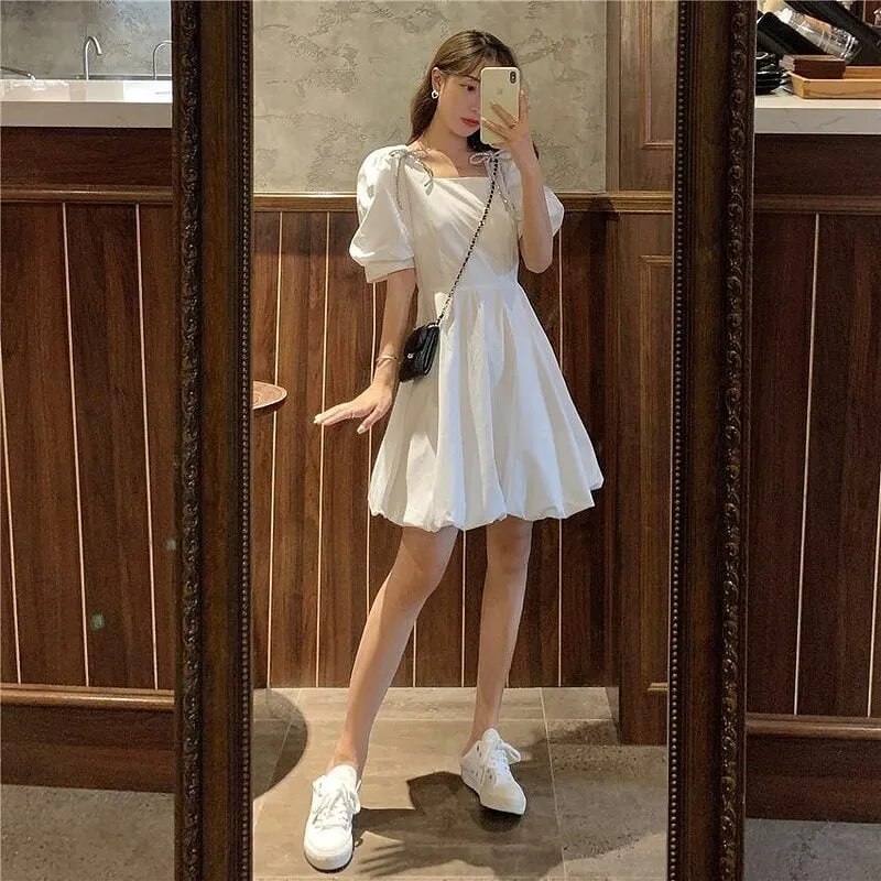 Korean Sweet A-LINE Mini Dress