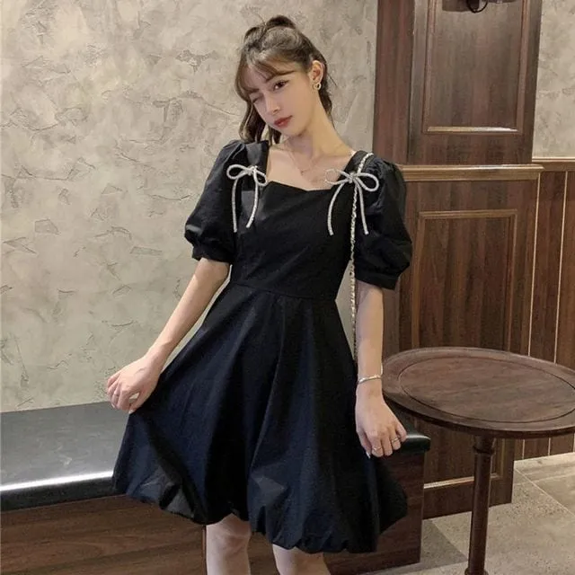 Korean Sweet A-LINE Mini Dress