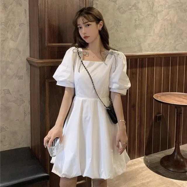 Korean Sweet A-LINE Mini Dress