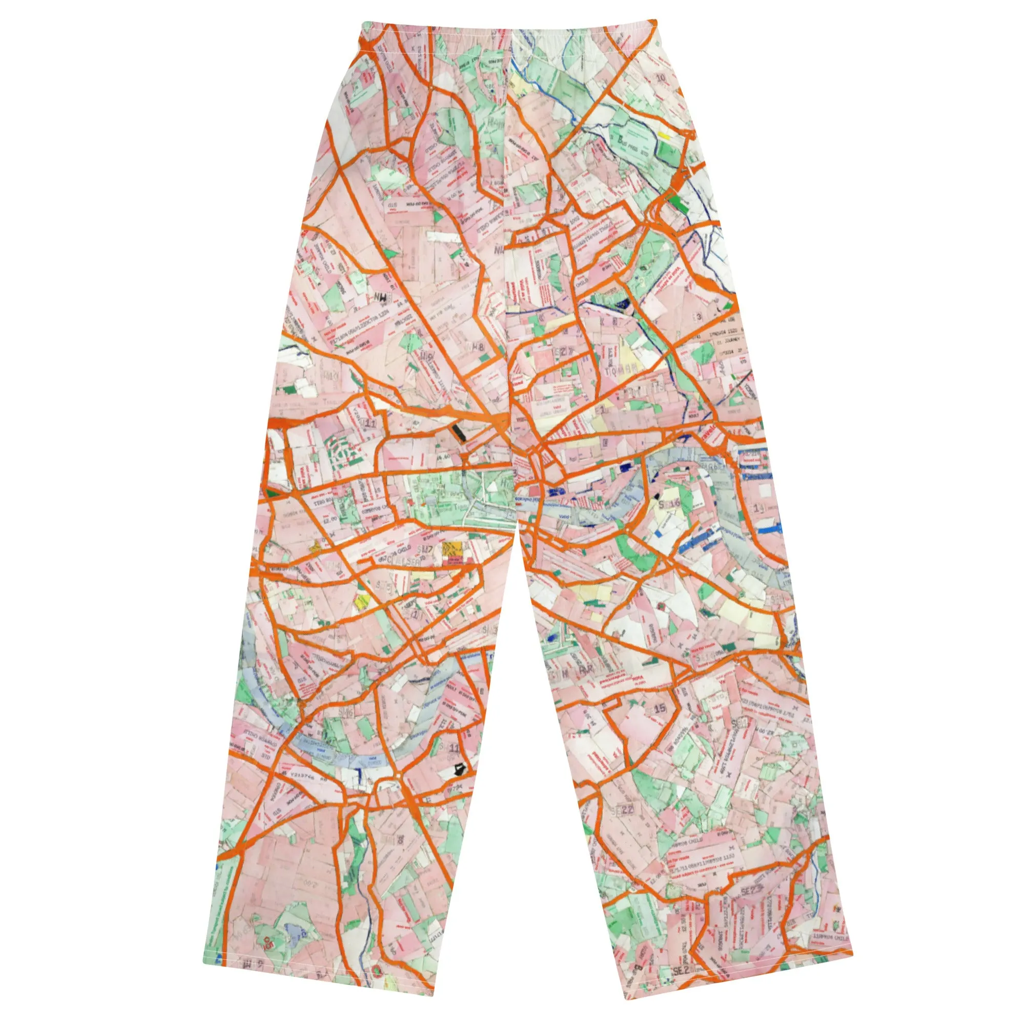 London Travelcard Map Unisex Wide-Leg Pants