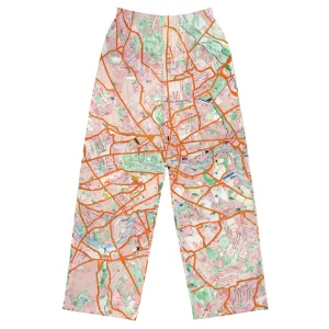 London Travelcard Map Unisex Wide-Leg Pants