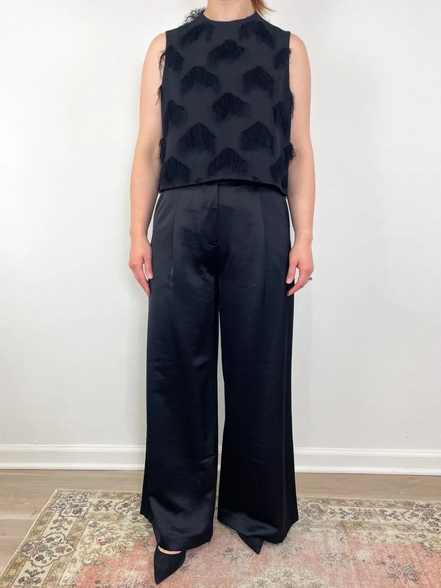 Manning Top in Black Fringe