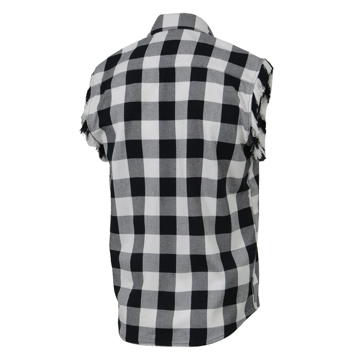 Milwaukee Leather MNG11690 Men’s Classic Black and White Button-Down