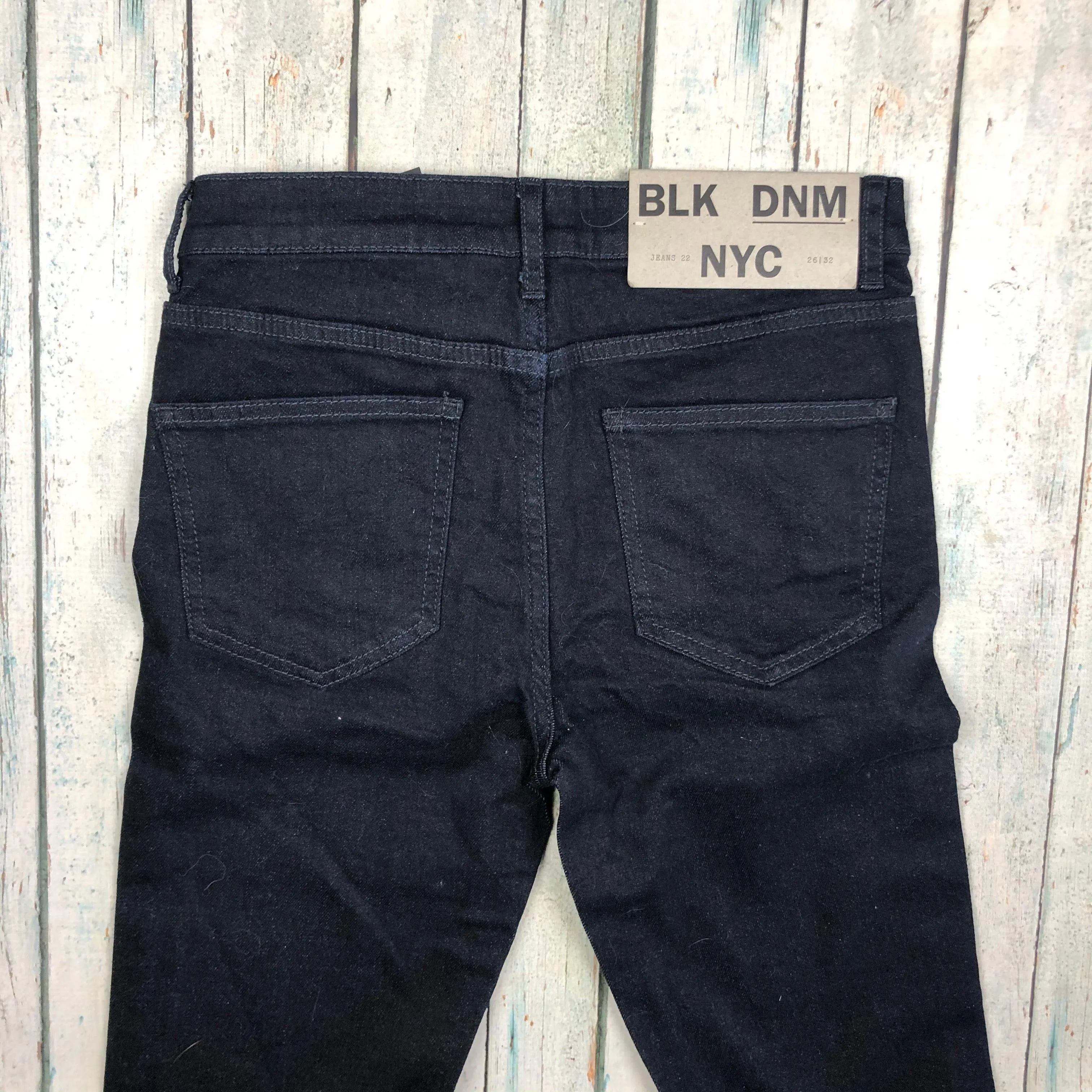 NWT -BLK DNM NYC 'Jeans 22' Dark Indigo Mid Rise Skinny Jeans  - Size 27/32
