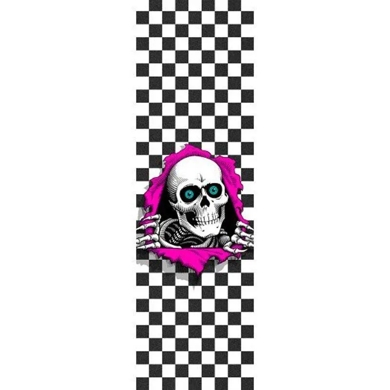 Powell Peralta 9" x 33" Ripper Checker White Skateboard Grip Tape 1pc