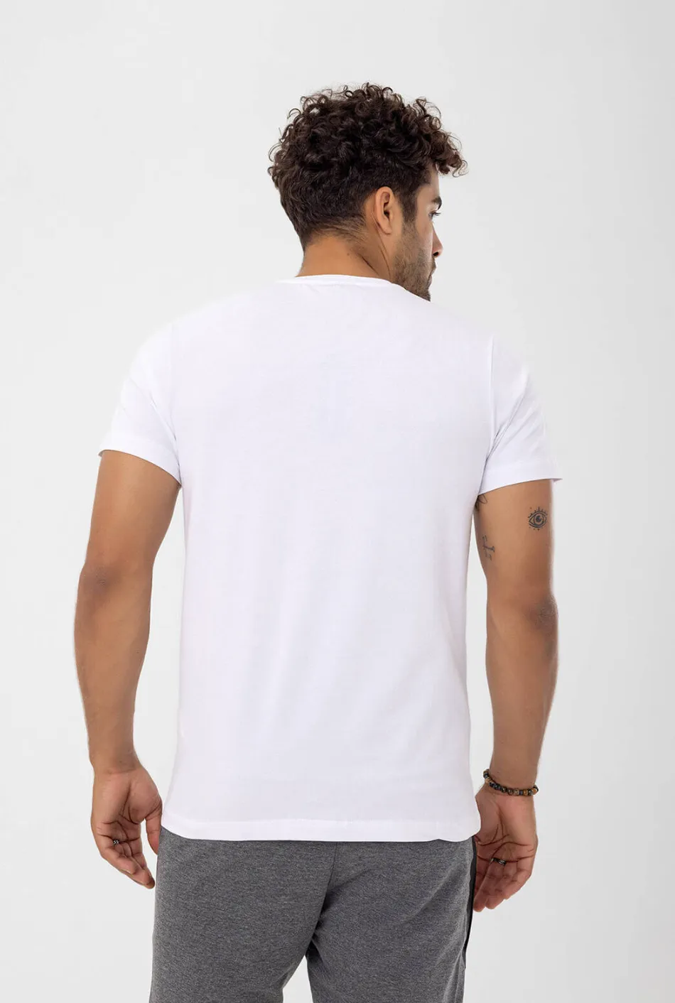 Rhinestone  Tiger T-shirt white Unisex #112646