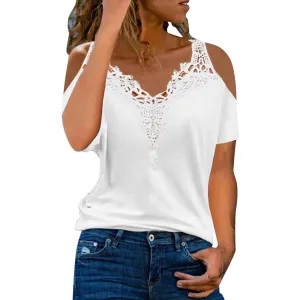 Summer Fashion Sexy Floral Lace Shirt