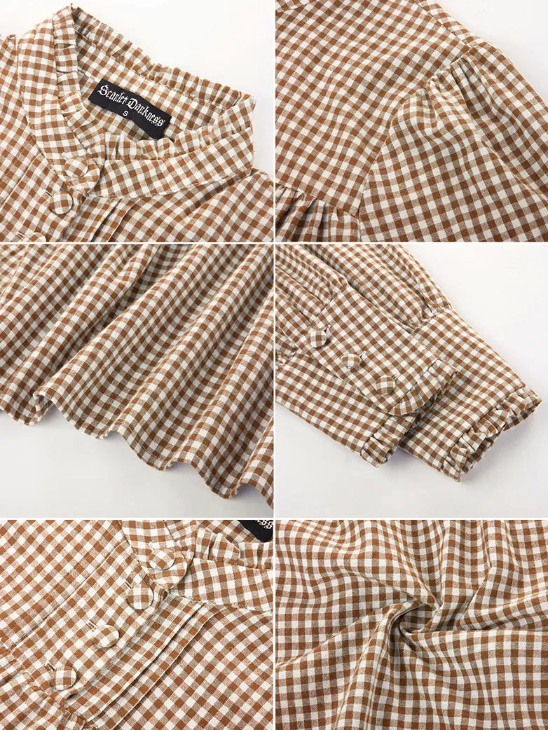 Women Stand Collar Pullover Tops Cotton Blouse